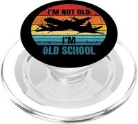 I'm Not Old I'm Old School P-3 Orion Patrol Avión Atardecer PopSockets PopGrip para MagSafe