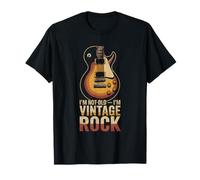 I'm Not Old I'm Vintage Rock Retro Guitarra Camiseta