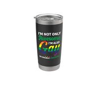 I'm Not Only Awesome I'm Also Gay LGBT Pride Month LGBTQ Vaso térmico de acero inoxidable de doble pared