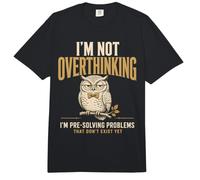 I'm Not Overthinking I'm Pre-Solving Problem Owl Funny Sayin Comfort Colors Adult Heavyweight T-Shirt