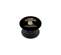 I'm Not Overthinking I'm Pre-Solving Problem Owl Funny Sayin PopSockets PopGrip Adhesivo