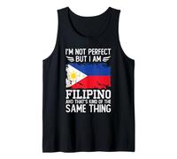 I'm Not Perfect but I'm Filipino Philippines Flag Camiseta sin Mangas