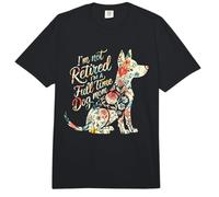 I'm Not Retired I'm A Full Time Dog Mom Floral Día de la Madre Comfort Colors Adult Heavyweight T-Shirt