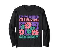 I'm Not Retired, I'm A Full Time Grammy Boho Flower Manga Larga