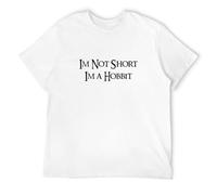 I'm Not Short I'm A Hobbit Men's T-Shirt Bilbo Frodo Jrr Tolkien T-Shirt WhiteL