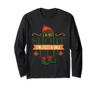 Im Not Short Im Just A Tall Elf Funny Feo Christmas Tshirt Manga Larga