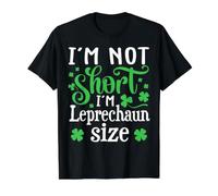 I'm Not Short I'm Leprechaun Size Saint Patricks Day Camiseta gráfica económica, Hombre, Negro, M