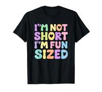 I'm Not Short, Im Size, Divertido diseño Retro Colorido Camiseta