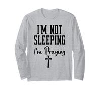 Im Not Sleeping Im Praying Shh Pastor Appreciation Christian Manga Larga