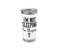 Im Not Sleeping Im Praying Shh Pastor Appreciation Christian Vaso térmico de acero inoxidable de doble pared
