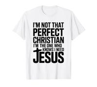 I'm Not That Christian Camiseta gráfica económica, Hombre, Blanco, S