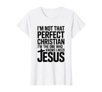 I'm Not That Christian Camiseta gráfica económica, Mujer, Blanco, XL