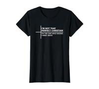 I'm Not That Christian Camiseta gráfica económica, Mujer, Negro, M