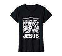 I'm Not That Christian Camiseta gráfica económica, Mujer, Negro, S