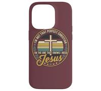 I'm Not That Christian I Need Jesus Retro Cross Carcasa para iPhone 14 Pro