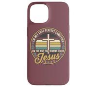 I'm Not That Christian I Need Jesus Retro Cross Carcasa para iPhone 15