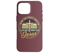 I'm Not That Christian I Need Jesus Retro Cross Carcasa para iPhone 16 Pro MAX