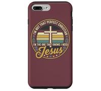 I'm Not That Christian I Need Jesus Retro Cross Carcasa para iPhone 7 Plus/8 Plus