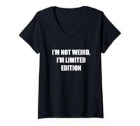 I'm Not Weird, I'm Edición Limitada Camiseta Cuello V, Mujer, Negro, M