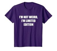 I'm Not Weird, I'm Edición Limitada Camiseta, Niños, Morado, 8 años