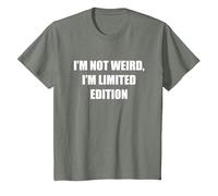 I'm Not Weird, I'm Edición Limitada Camiseta, Niños, Verde Militar Jaspeado, 12 años