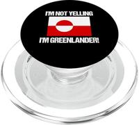 I'm Not Yelling Greenlander Country Flag Groenlandia PopSockets PopGrip para MagSafe