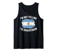 Im Not Yelling Im Argentinian Distressed Argentina Bandera de Argentina Camiseta sin Mangas