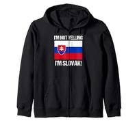 I'm Not Yelling I'm Eslovak Country Flag Quote Eslovaquia Retro Sudadera con Capucha