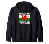 I'm Not Yelling I'm Welsh Culture Country Flag Gales Cita Sudadera con Capucha