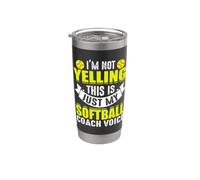 I'm Not Yelling This Is Just My Softball Coach Voice Vaso térmico de acero inoxidable de doble pared