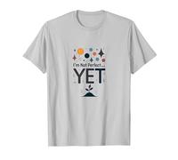 Im Not Yet The Power of Yet - Cita Motivacional Camiseta, Hombre, Plata, M