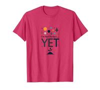 Im Not Yet The Power of Yet - Cita Motivacional Camiseta, Hombre, Rojo Jaspeado, XL