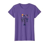 Im Not Yet The Power of Yet - Cita Motivacional Camiseta, Mujer, Morado Jaspeado, XXL