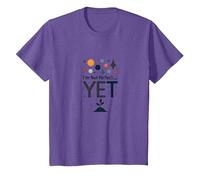 Im Not Yet The Power of Yet - Cita Motivacional Camiseta, Niños, Morado Jaspeado, 8 años