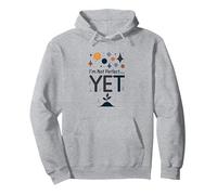 Im Not Yet The Power of Yet - Cita Motivacional Sudadera con Capucha, Unisex para Adultos, Gris Jaspeado, S