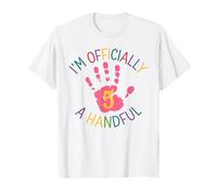 I'm Officially A Handful 5th Birthday Kids Girls Boys Camiseta