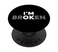 I'm Ok/Broken Mental Ansiedad Depresión Motivación Salud PopSockets PopGrip Adhesivo