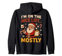 I'm On The Nice List Navidad Santa Navidad Familia Celebración Sudadera con Capucha