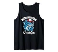 I'm One Bad Bass Grandpa Bass Fishing Día del Padre Camiseta sin Mangas