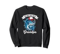 I'm One Bad Bass Grandpa Bass Fishing Día del Padre Sudadera