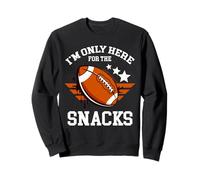 Im Only Here For Snacks Fútbol Americano Divertido Fan Player Sudadera