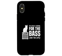 Im Only Here For The Bass and The Cats Bajista Jugador Gato Carcasa para iPhone X/XS