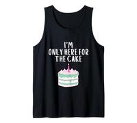 I'm Only Here for The Cake Funny Pink Meme Wedding Cakes Camiseta sin Mangas