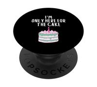 I'm Only Here for The Cake Funny Pink Meme Wedding Cakes PopSockets PopGrip Adhesivo