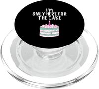I'm Only Here for The Cake Funny Pink Meme Wedding Cakes PopSockets PopGrip para MagSafe
