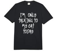 I'm Only Talking to my Cat Cat Lover Today Comfort Colors Adult Heavyweight T-Shirt