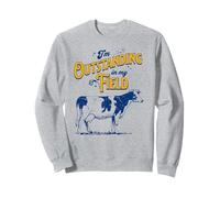I'm Outstanding In My Field Cow Pun for Farmers Dad Joke Sudadera