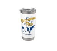 I'm Outstanding In My Field Cow Pun for Farmers Dad Joke Vaso térmico de acero inoxidable de doble pared