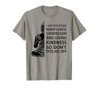 I'm Practicing Compassion So Don't Piss Me Off Yoga Humor Camiseta