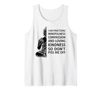I'm Practicing Compassion So Don't Piss Me Off Yoga Humor Camiseta sin Mangas